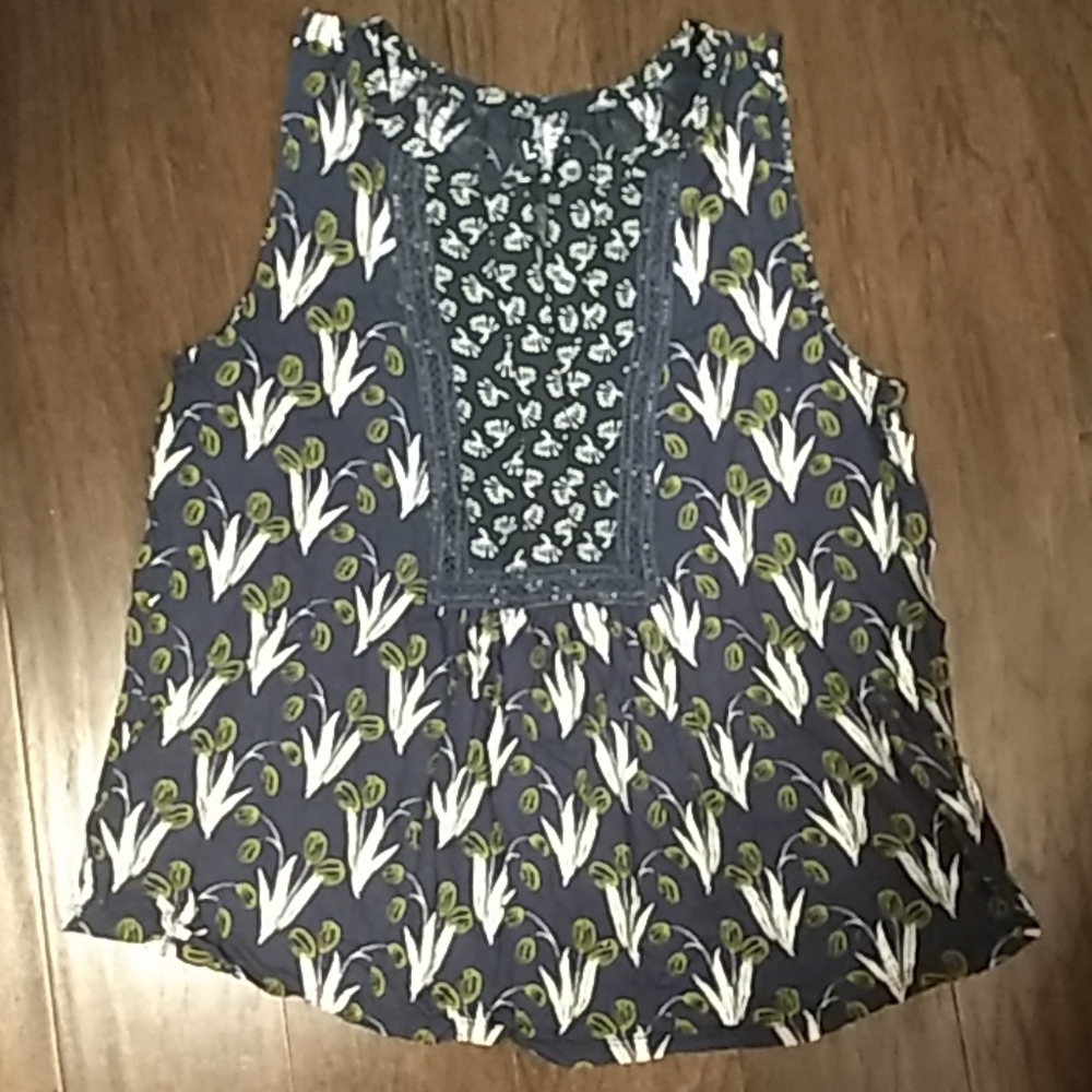 Loft SP sleeveless blouse floral print